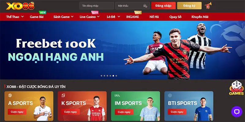 Giao diện đồ họa nhà cái XO88 siêu bắt mắt